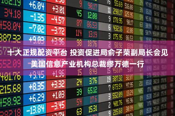 十大正规配资平台 投资促进局俞子荣副局长会见美国信息产业机构总裁缪万德一行